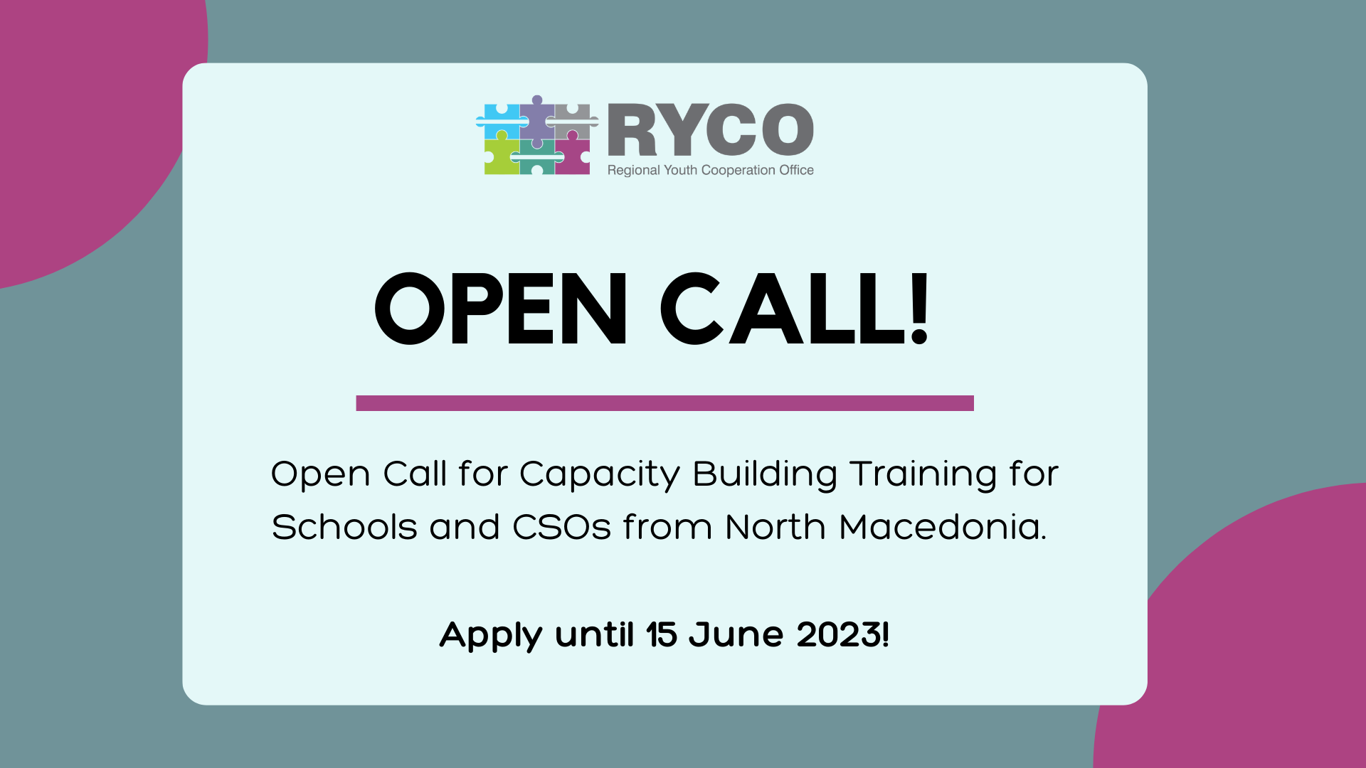 Ryco Open Call For Capacity Building Training For Schools And Csos From